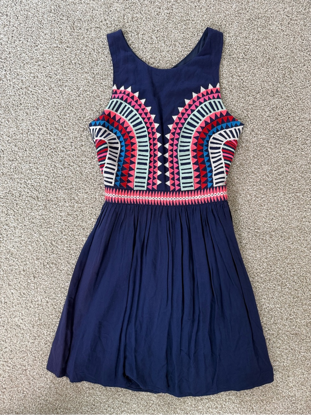 Mara Hoffman Swim Embroidered Navy Resort Cover Up Dress S